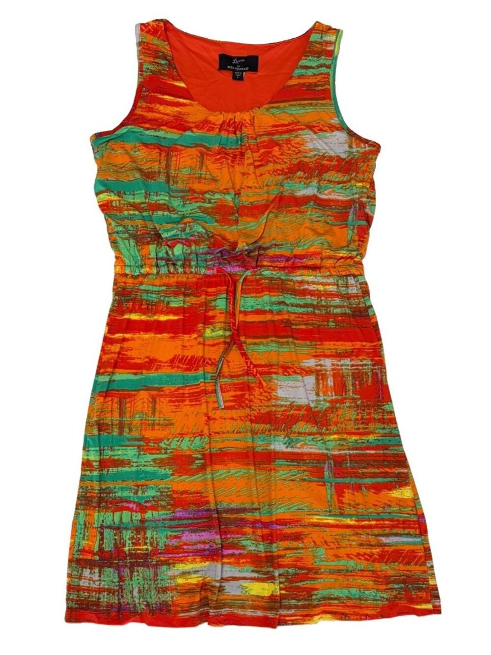 Lennie For Nina Leonard Southwestern Tie-Front Sleeveless Casual Dress Size L
